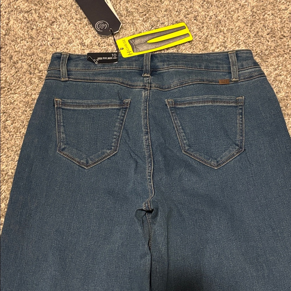 NWT 1822 Denim High Rise Wide Leg Jeans 10 - Picture 5 of 12